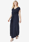 Tie-Front Maxi Dress, , alternate image number null