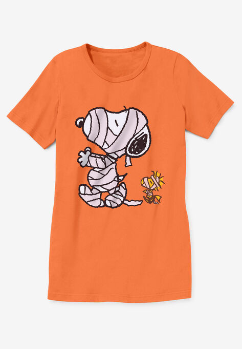 Peanuts Short-Sleeve Orange Snoopy Mummy Crew Tee, , alternate image number null
