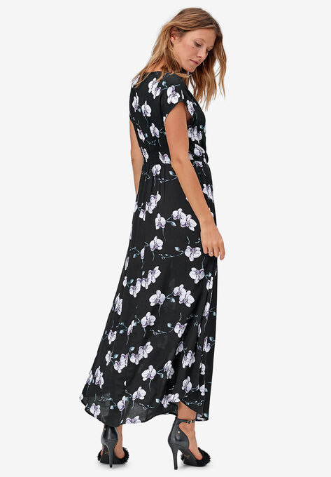 Tie-Front Maxi Dress, , on-hover image number null