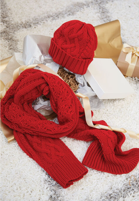 Cable Knit Scarf, , alternate image number null