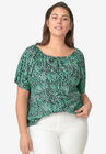 Keyhole Peasant Blouse, , alternate image number null