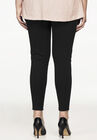 Faux Leather Front Ponte Leggings, , on-hover image number null