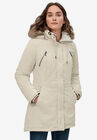 Modern A-line Parka, STONE, hi-res image number null