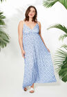 Knit Surplice Maxi Dress, , alternate image number null