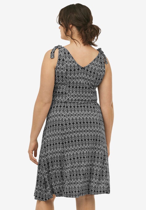 Tie-Shoulder Dress, , on-hover image number null
