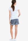 Rolled Hem Denim Shorts, , on-hover image number null