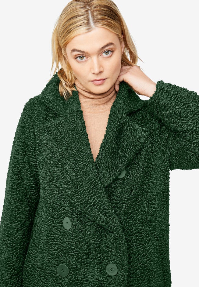 Double-Breasted Teddy Coat, , alternate image number null