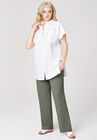 Oversized Linen Blend Tunic, , alternate image number null