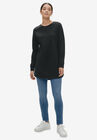 Sweatshirt Tunic with Shirttail Hem, , on-hover image number 1