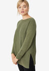Boatneck Sweater Tunic, BURNT OLIVE, hi-res image number null