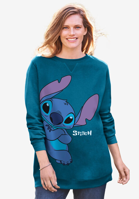 Disney Fleece Sweatshirt, DEEP TEAL STITCH, hi-res image number null