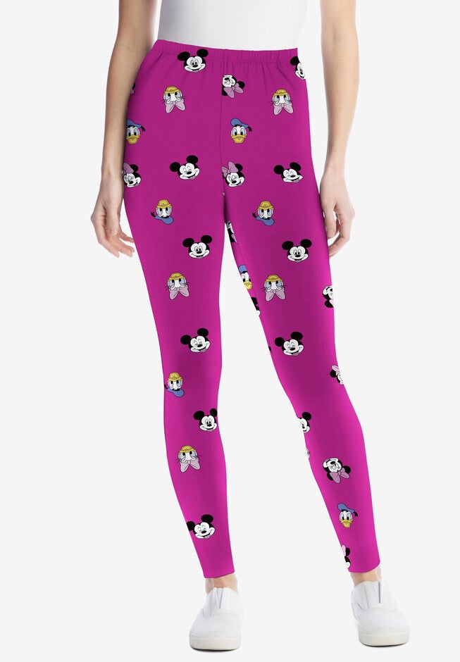 Disney Print Leggings, RASPBERRY ALLOVER MICKEY, hi-res image number null
