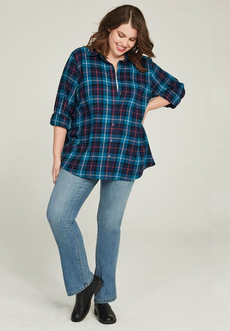 Plaid Flannel Shirt, , alternate image number null