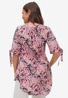 Tie-Sleeve Scoop Neck Tunic, , on-hover image number 1