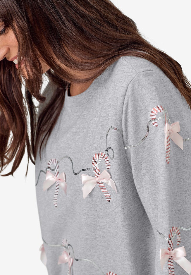 Candy Cane Sweatshirt, , alternate image number 2