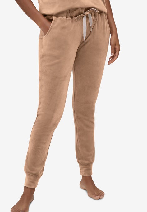 Velour Jogger Pants, BROWN SUGAR, hi-res image number null