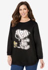 Peanuts Long-Sleeve Fleece Sweatshirt Black Mummy Snoopy, BLACK MUMMY SNOOPY, hi-res image number null