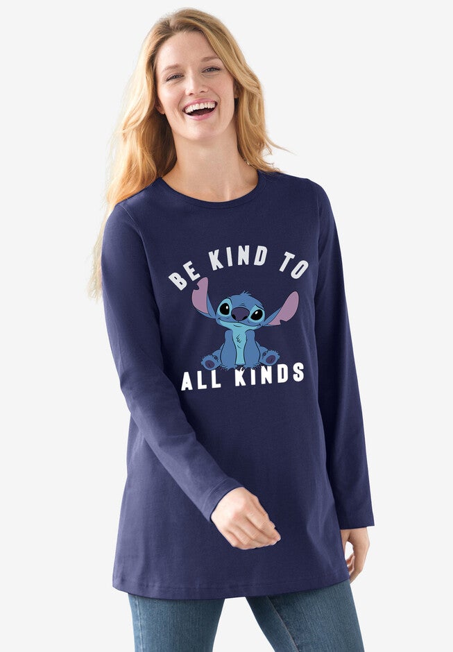 Disney Long Sleeve Tee, NAVY STITCH, hi-res image number null