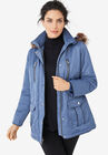 4-Pocket High-Low Parka, DUSTY BLUE, hi-res image number null