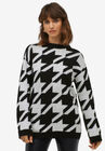 Houndstooth Pullover Sweater, , alternate image number null