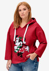 Disney Women's Hooded Sweatshirt Red Minnie Xmas, RED MINNIE XMAS, hi-res image number null