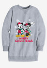 Disney Long-Sleeve Fleece Sweatshirt Xmas Heather Grey Mickey Minnie, , alternate image number null