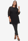Empire Waist Lace Tunic, BLACK, hi-res image number 0