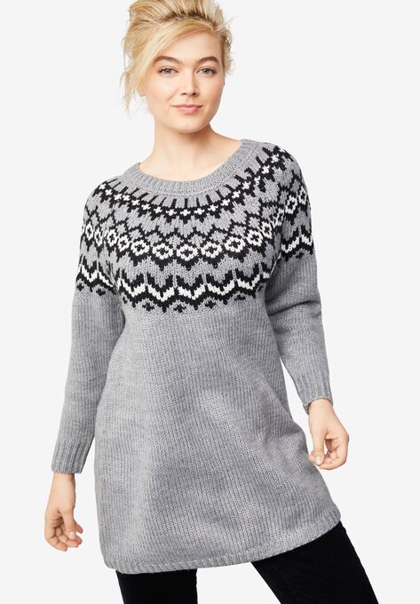 Fairisle Sweater Tunic, , alternate image number null