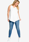 V-Neck Pointed Front Tank, , alternate image number null
