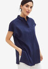 Oversized Linen Blend Tunic, , on-hover image number null