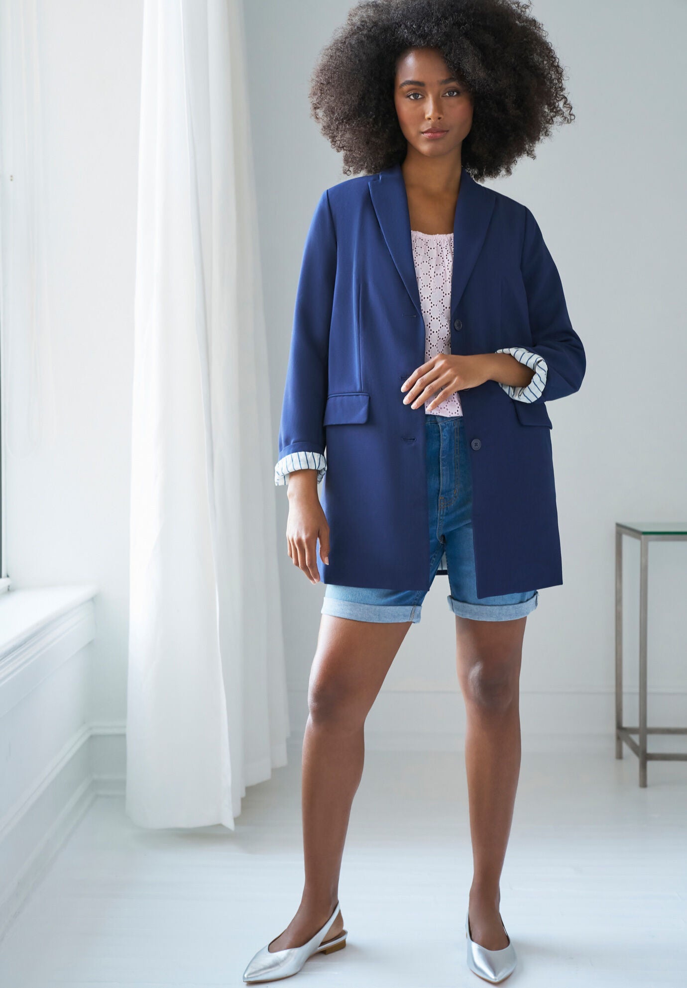 Ballet Neck Eyelet Blouse, , alternate image number 2