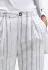 Straight Leg Cropped Linen Trousers, , alternate image number null
