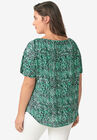 Keyhole Peasant Blouse, , on-hover image number null