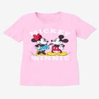 Disney Short Sleeve Crew Tee Pink Mickey Minnie image number null