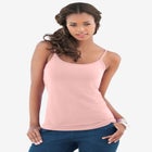 Plus Size Cami with Built-In Bra and Adjustable Straps image number null