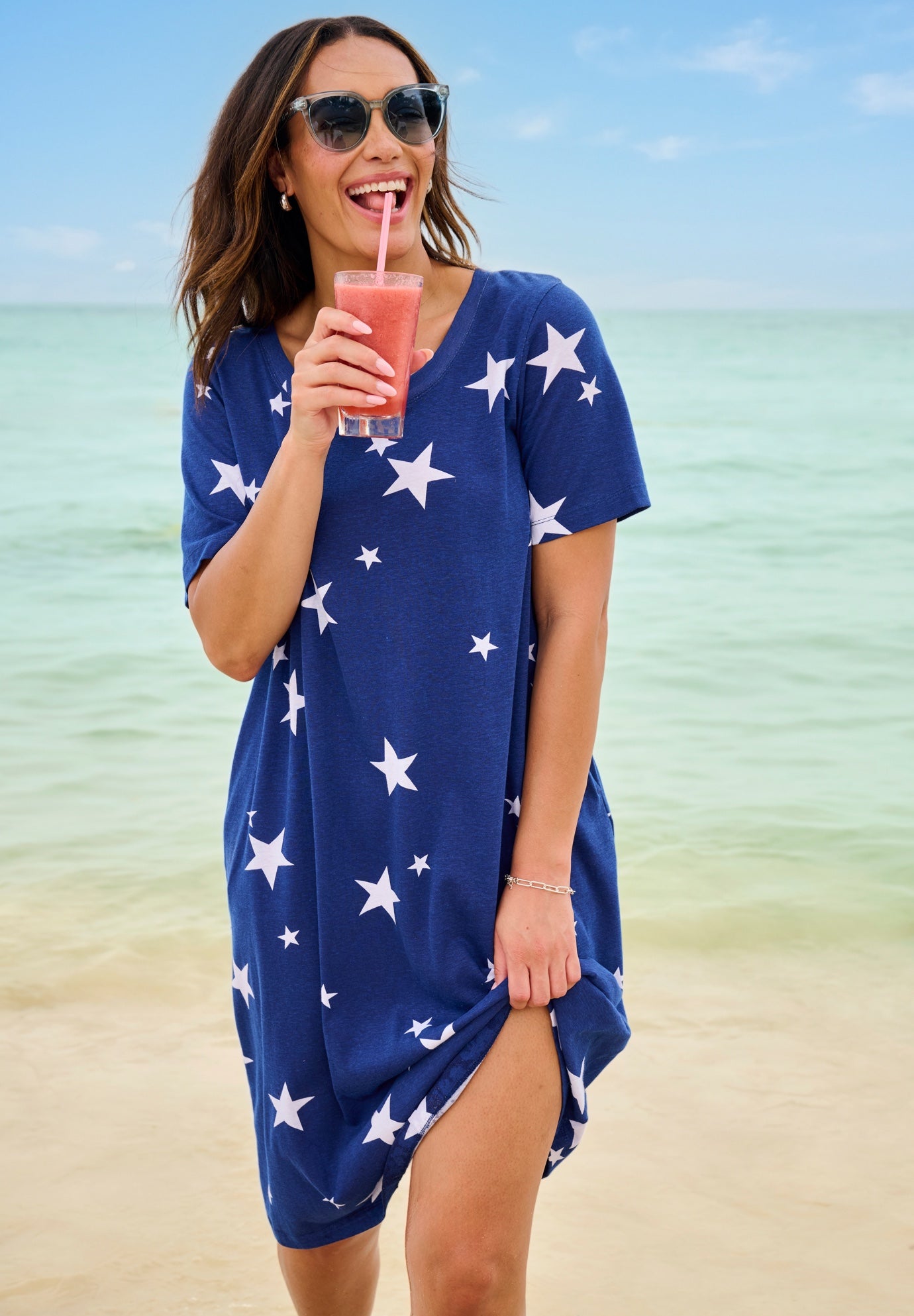 Perfect Short-Sleeve Crewneck Tee Dress image number 2