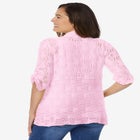 Open Front Pointelle Cardigan image number null