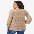 Open Front Pointelle Cardigan image number null