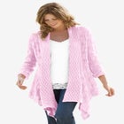 Open Front Pointelle Cardigan image number null