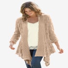 Open Front Pointelle Cardigan image number null