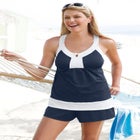 Colorblock Tankini Top & Short Set image number null