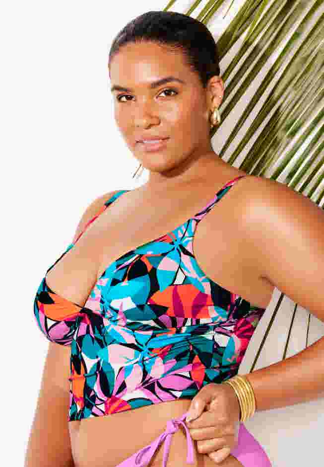 Essential Cropped Tankini Top image number 2