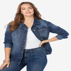 Plus Size Boyfriend Stretch Denim Jacket image number null