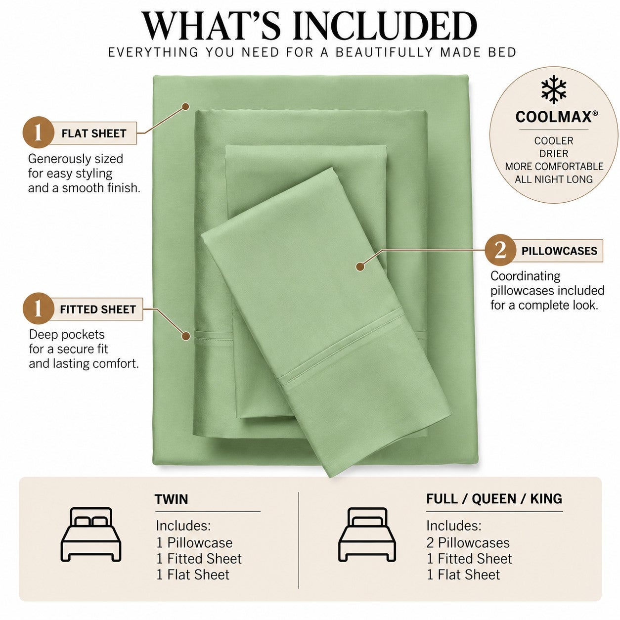 Bed Tite&trade; COOLMAX&reg; Sheet Set image number 1