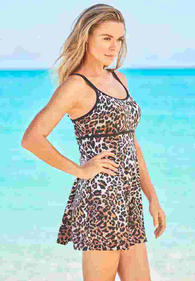 Empire-Waist Swim Dress image number 2