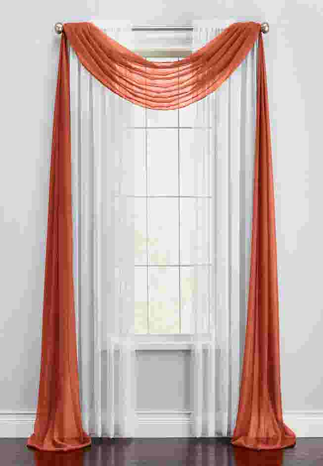 BH Studio Sheer Voile Scarf Valance image number 0