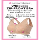 Comfort Choice&reg; Zip-Front Lace Lounge Bra image number null