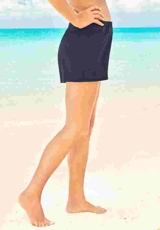 Wide-Band Swim Short with Built-In Brief image number 2