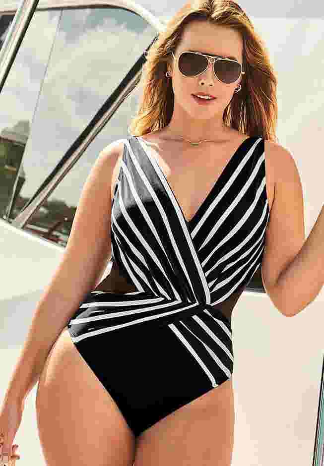 Surplice One Piece Swimsuit image number 0