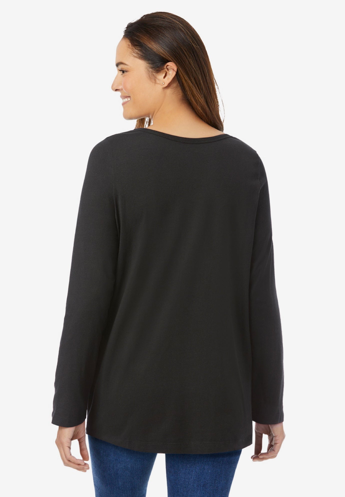 Perfect Long-Sleeve V-Neck Tee image number 1